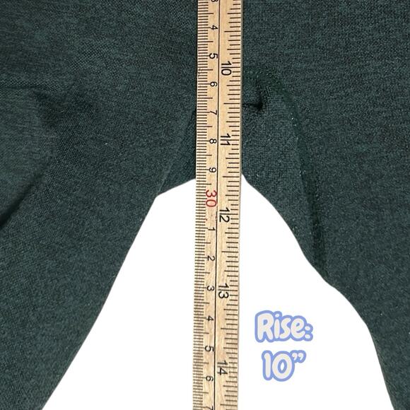 PINK Victoria’s Secret M Green Seamless Leggings High Waist Full Length Yoga - Picture 7 of 8